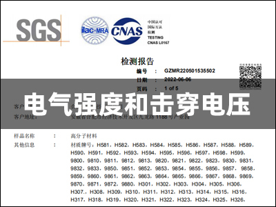 竟誠SGS檢測報(bào)告-電氣強(qiáng)度和擊穿電壓